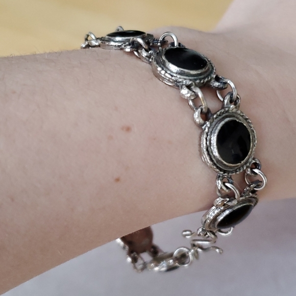 Blank Onyx Silver Bracelet - Picture 3 of 3